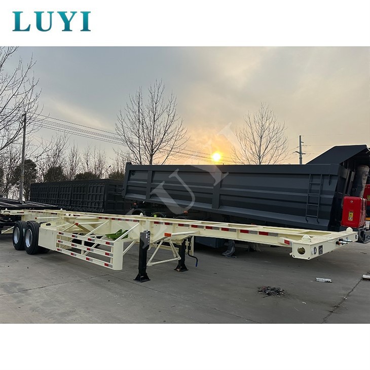 2 এক্সেল কন্টেইনার সেমি ট্রেলার হেভি ডিউটি ​​শিপিং সলিউশন