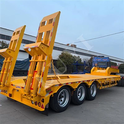 3-অ্যাক্সেল 60-টন Gooseneck Lowboy ট্রেলার